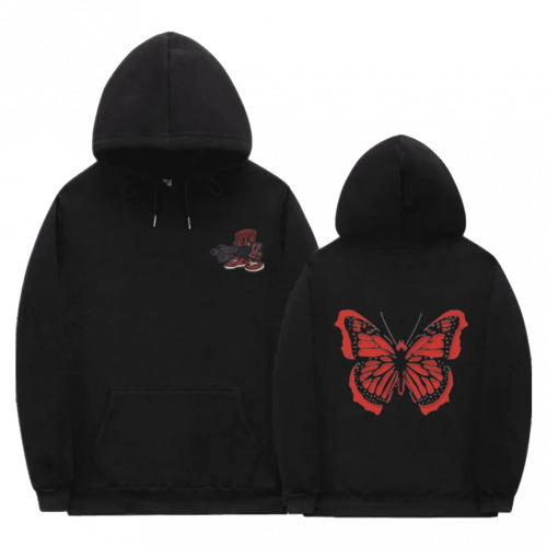 Playboi Carti Butterfly Oversized Double Sided Printed Hoodies