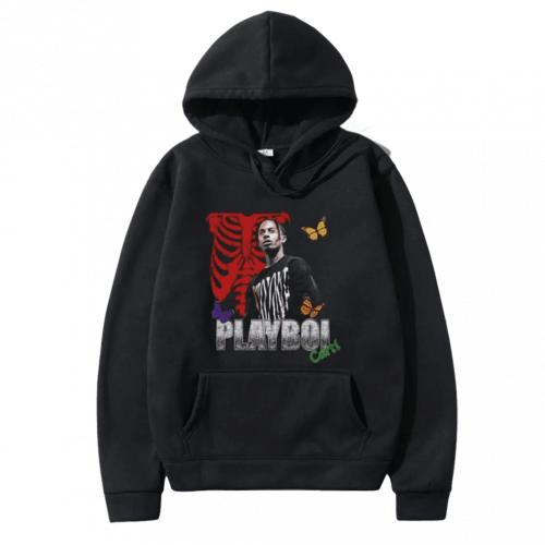 Playboi Carti Die Lit Tour Ribcage Butterfly Hoodies